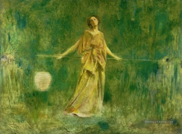 Symphonie en vert et or Thomas Dewing Peinture à l'huile